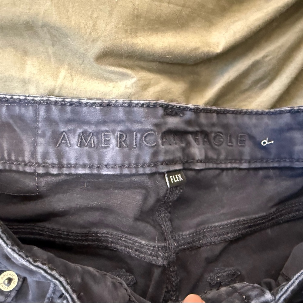 Lot of two American Eagle Outfitters Blue Denim Pants and Cotton quarter zip - Picture 4 of 6